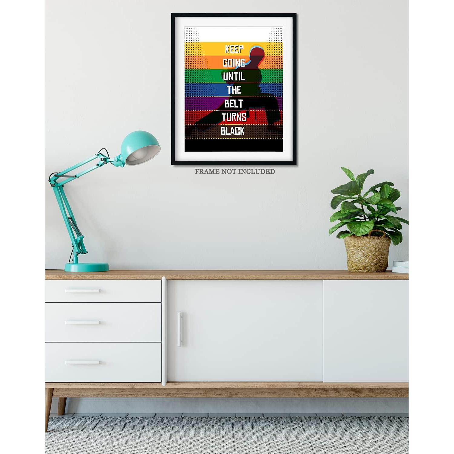 Póster Motivacional de Karate Govivo - Lienzo 20.32x25.4 cm