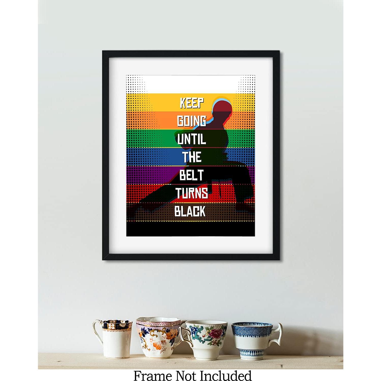 Póster Motivacional de Karate Govivo - Lienzo 20.32x25.4 cm