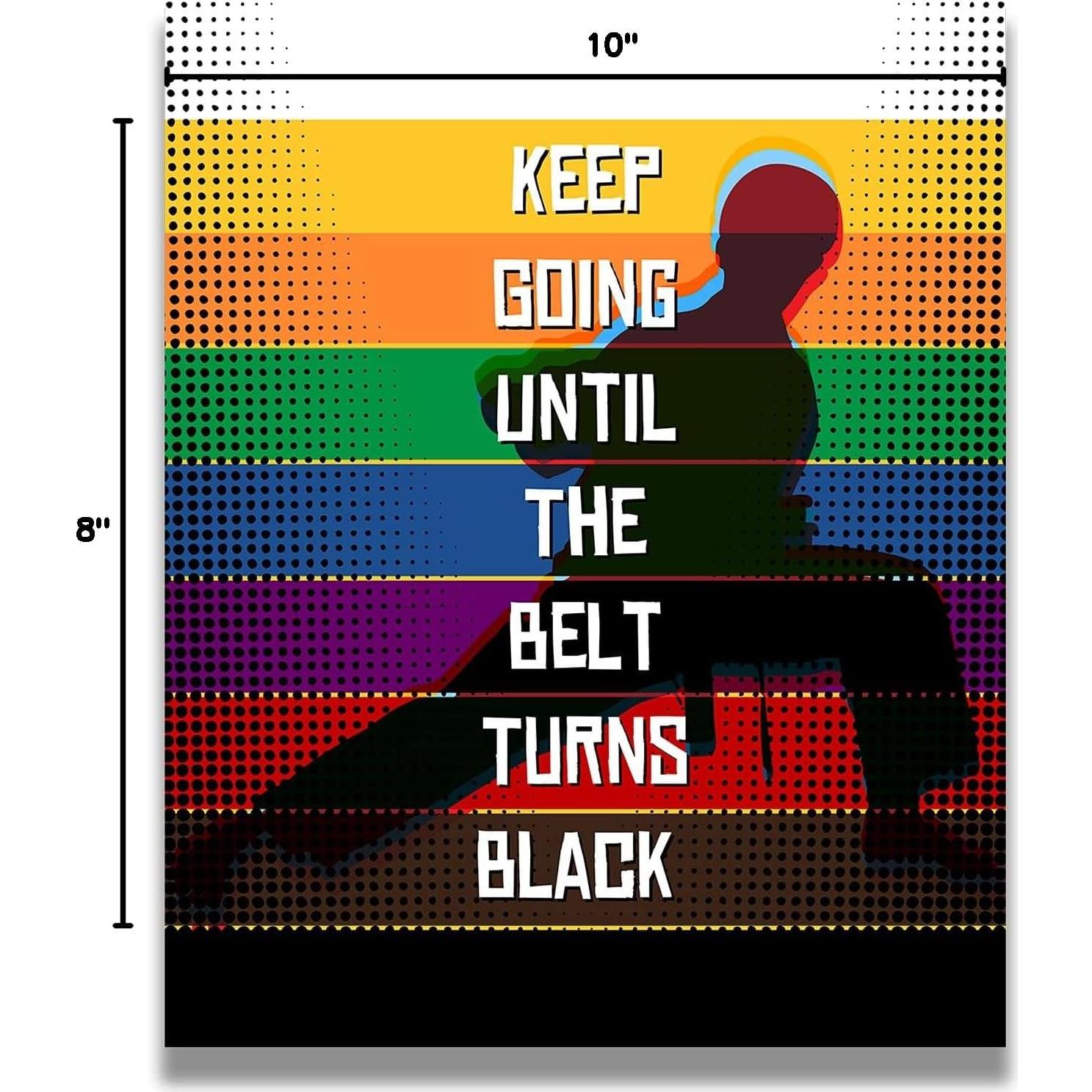 Póster Motivacional de Karate Govivo - Lienzo 20.32x25.4 cm