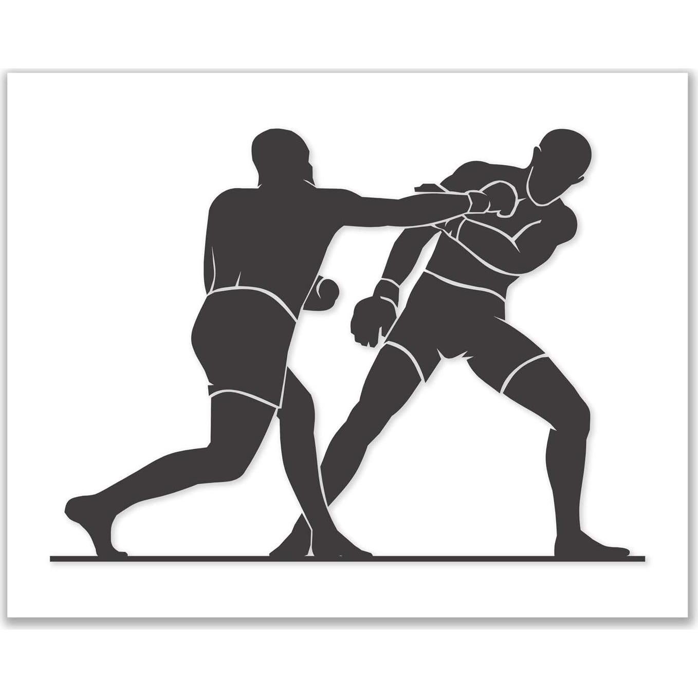 Conjunto de 4 Pósters de Artes Marciales PICTURE THIS PRINTS 20x25 cm