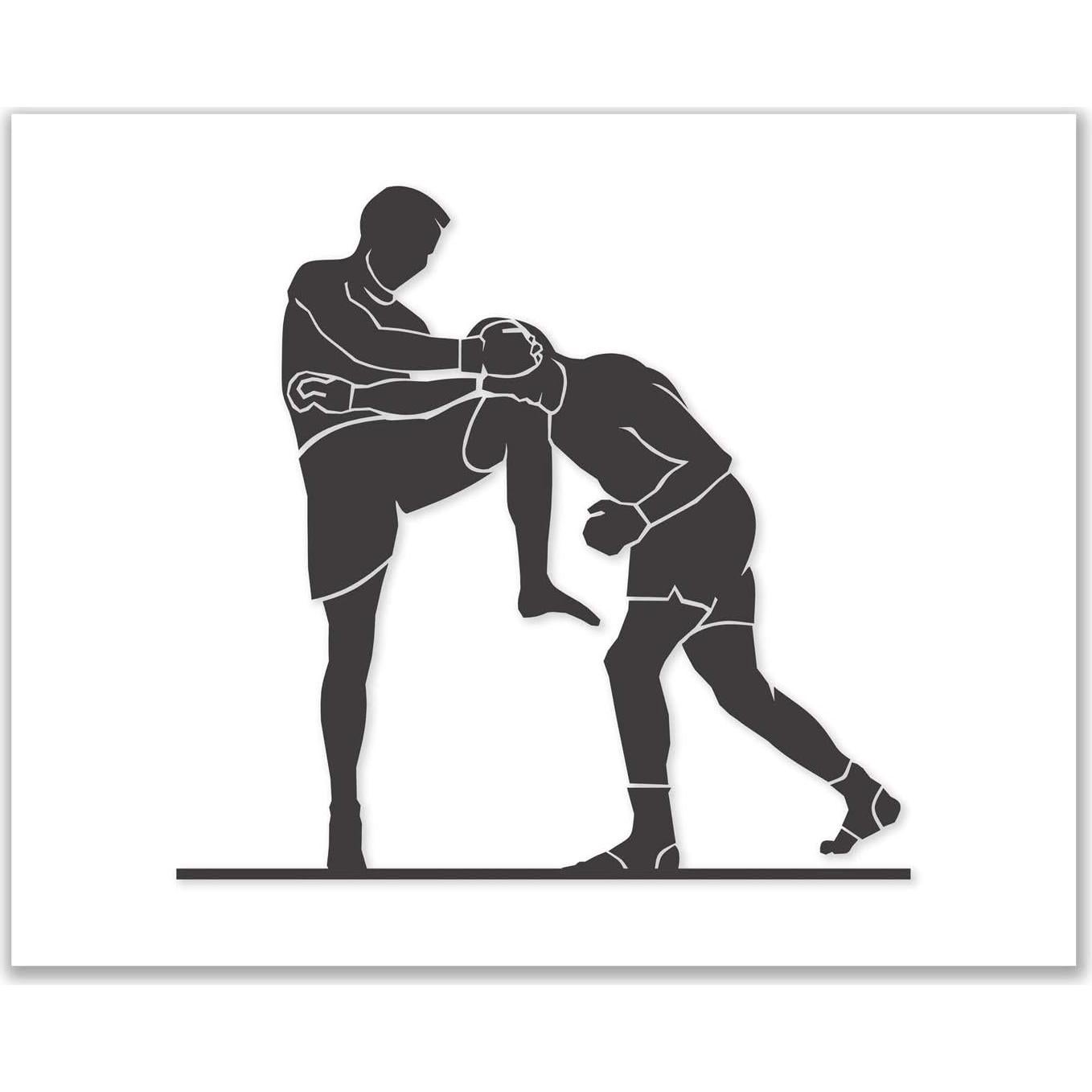 Conjunto de 4 Pósters de Artes Marciales PICTURE THIS PRINTS 20x25 cm