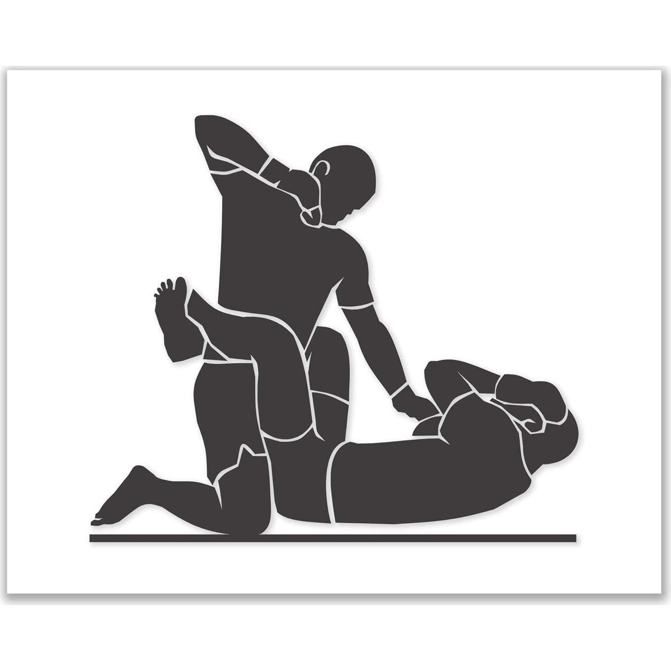 Conjunto de 4 Pósters de Artes Marciales PICTURE THIS PRINTS 20x25 cm