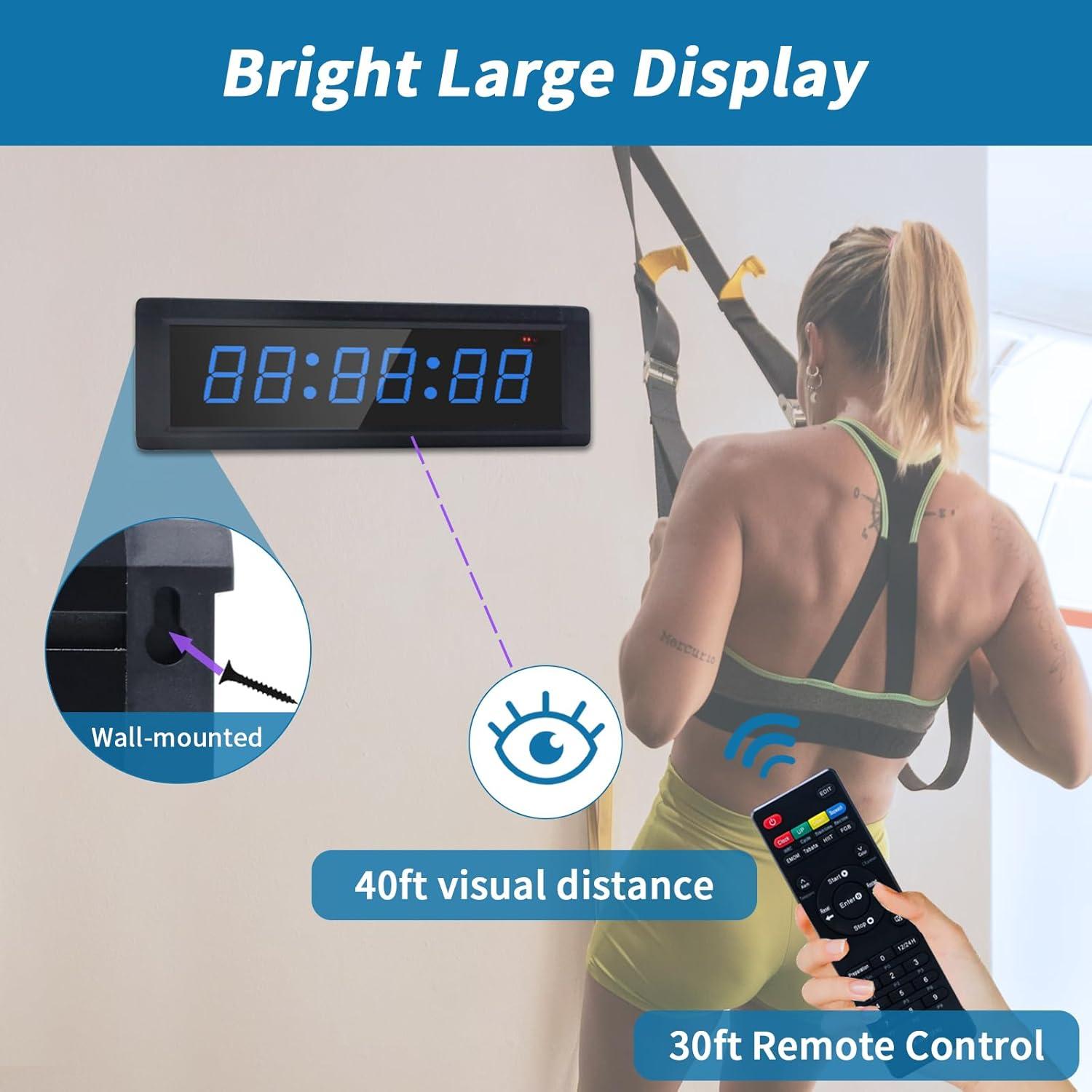 Reloj Temporizador de Gimnasio HANGZHOU GC-1.5T6RGB, LED RGB