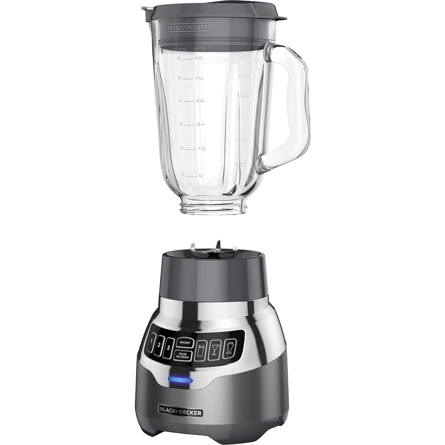 Licuadora Digital BLACK+DECKER PowerCrush 1.42L Acero Inoxidable