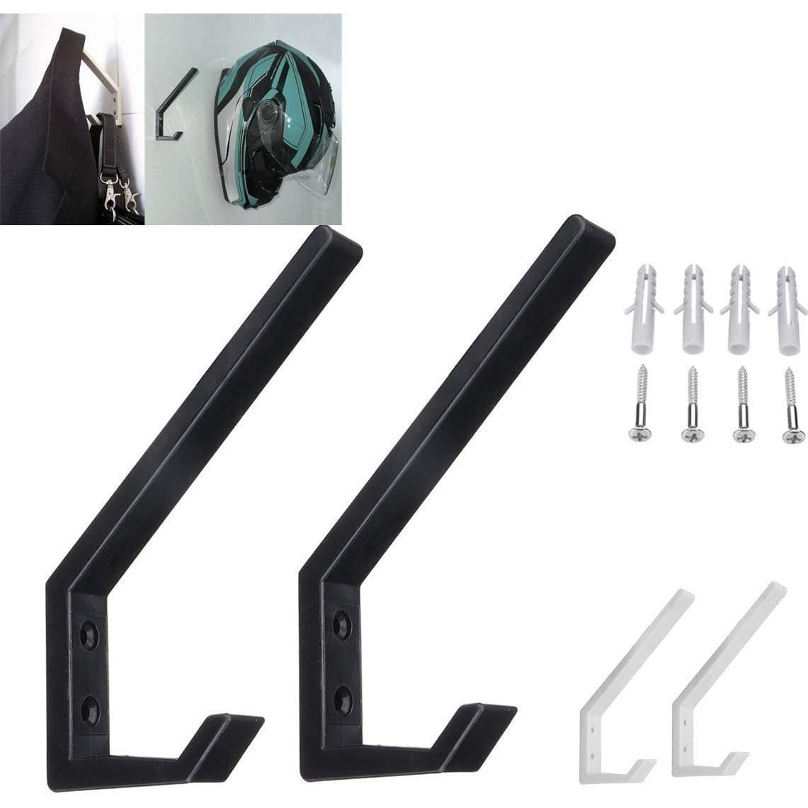 Ganchos de Pared para Casco Fonture - 4PCS Negro ABS