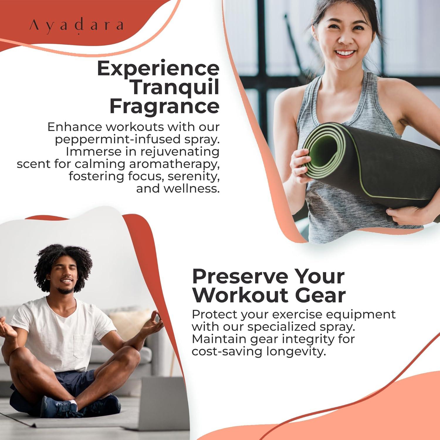 Spray Limpiador de Esteras de Yoga Ayadara 2x1000 Pulverizaciones