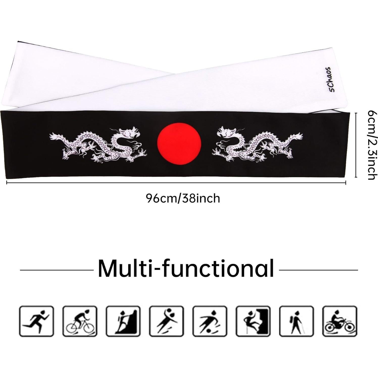 Cinta para la cabeza reversible Dragón Ninja Xinhe 5.08 cm
