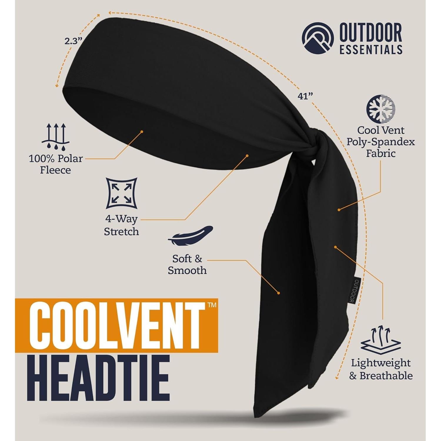Cinta para la cabeza OutdoorEssentials - Absorbe sudor - 4 vías