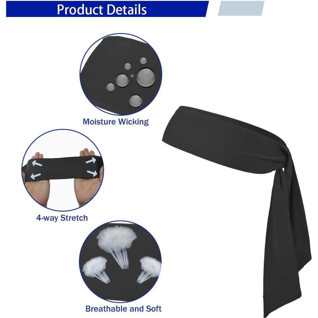 Cinta Deportiva para la Cabeza SRLLBBY Negra - Unisex