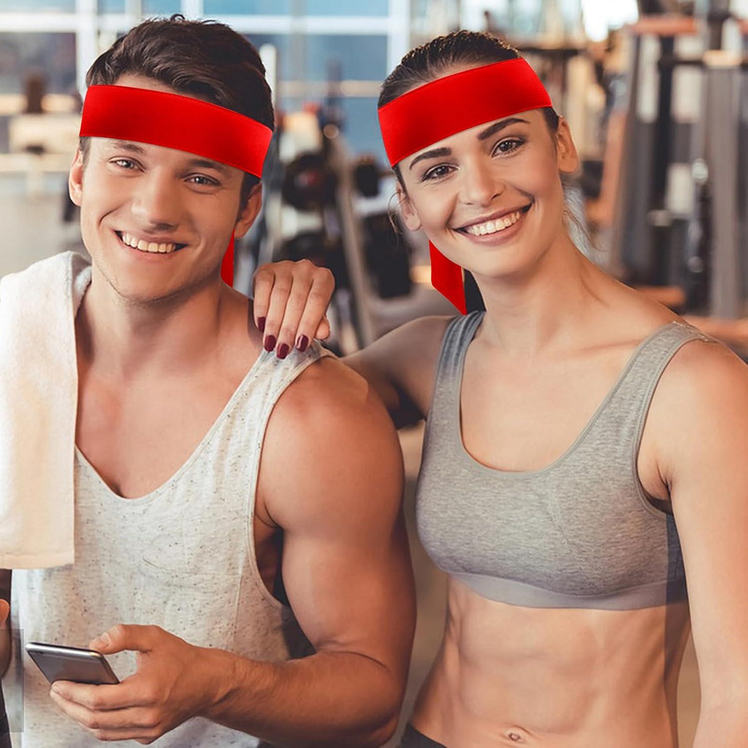 ONUPGO 18 Piezas Diademas Ajustables para Deportes - Rojo