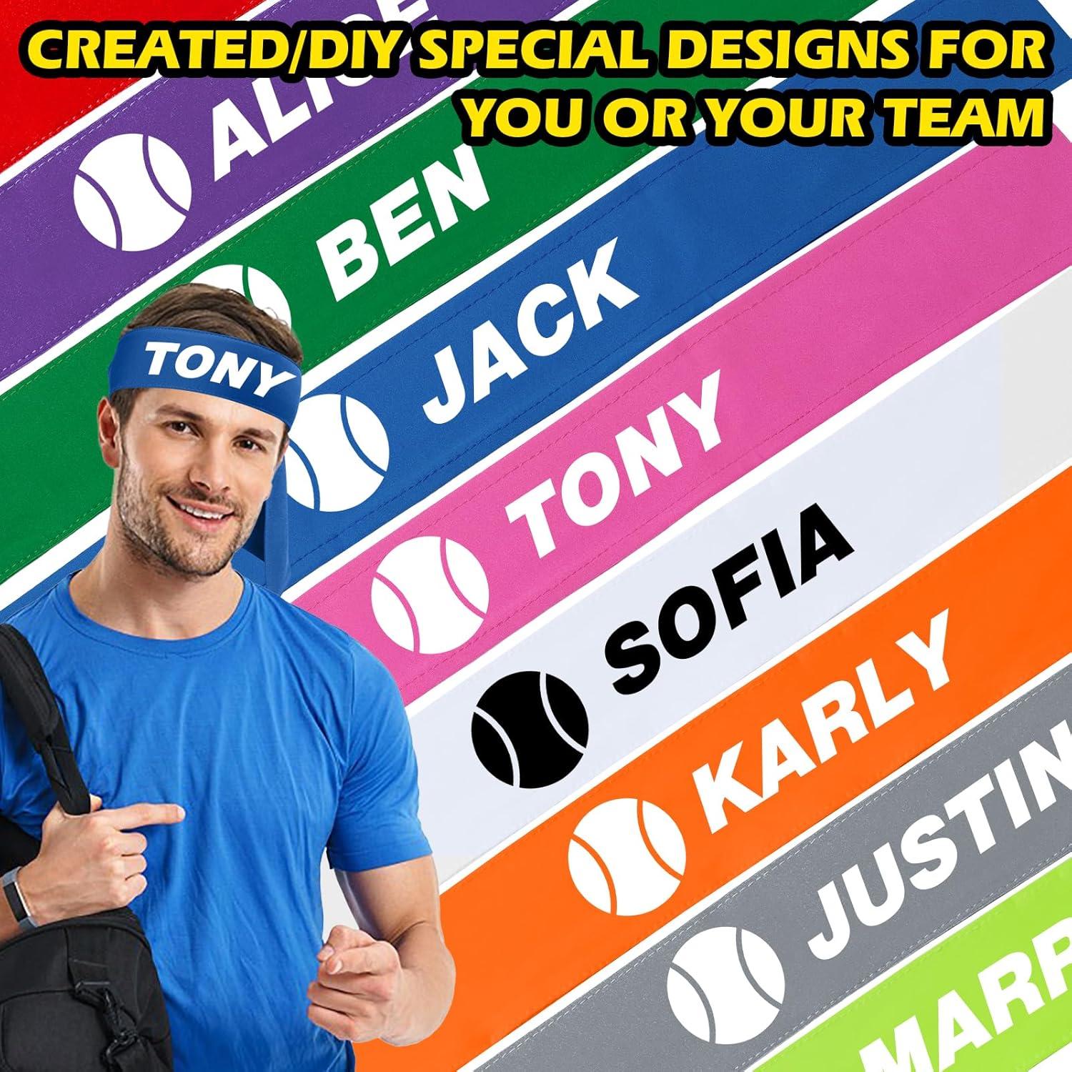 ONUPGO 18 Piezas Diademas Ajustables para Deportes - Rojo