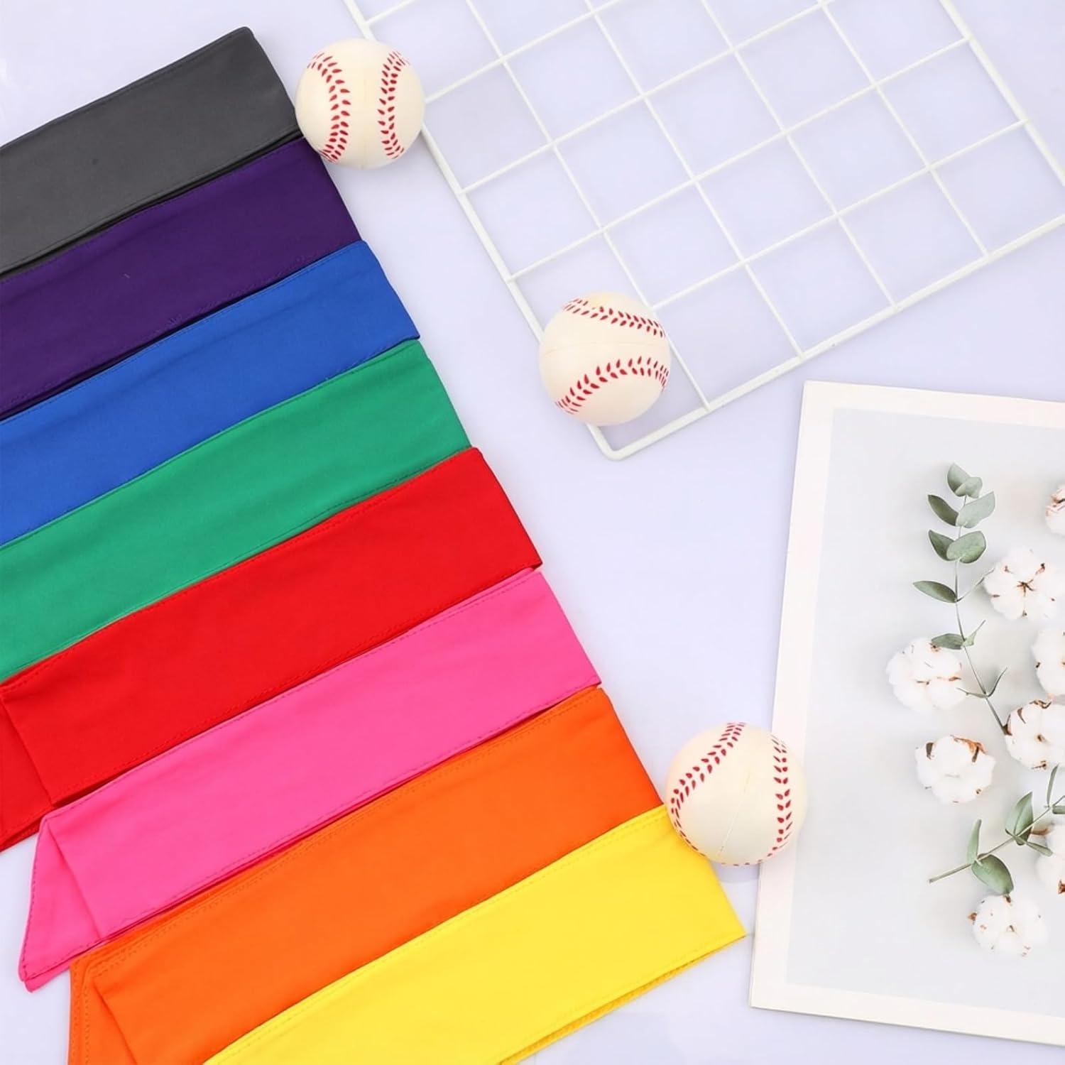 Hiboom 18 Corbatas Diademas Deportivas Negras para Ejercicio