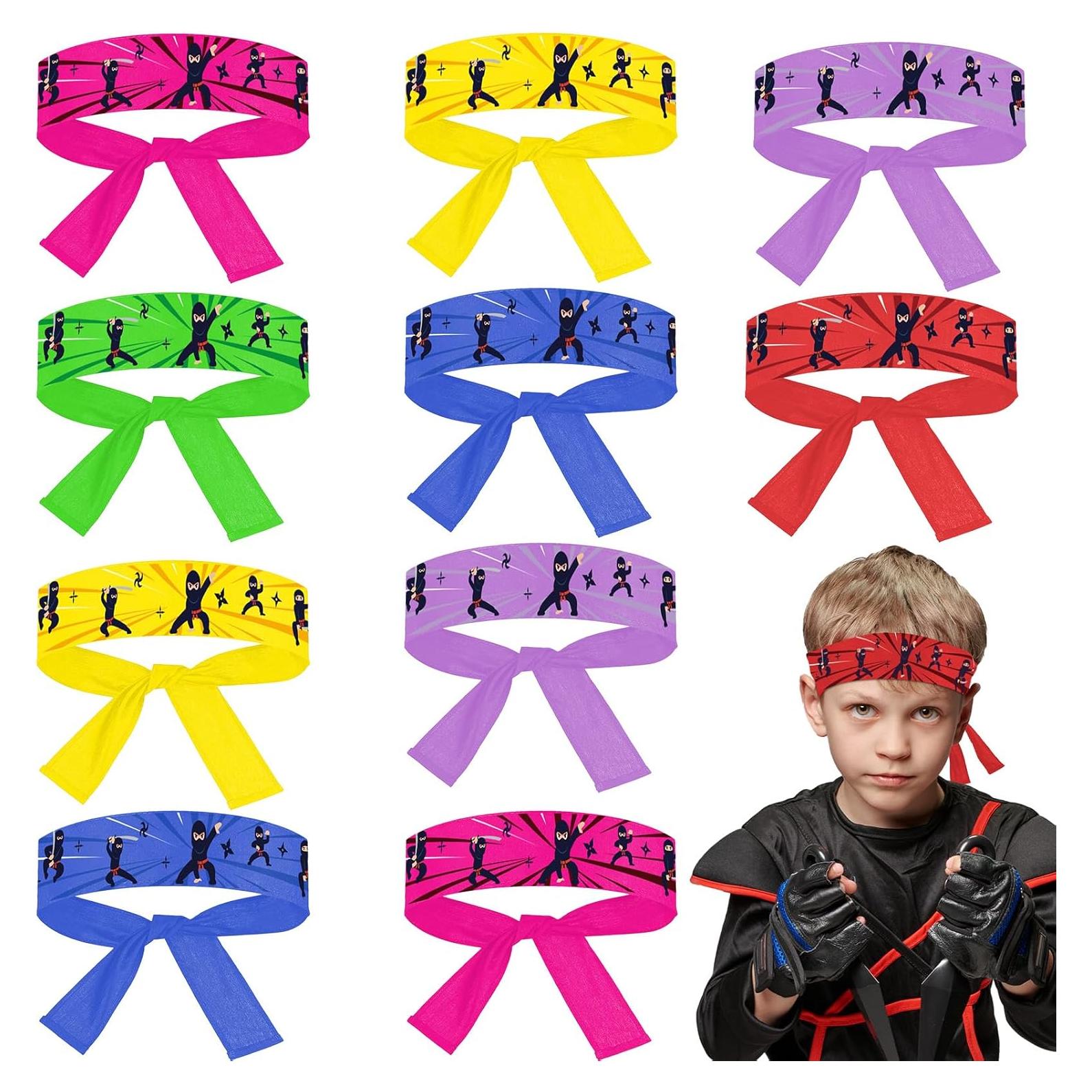 Diademas de Karate ZOIIWA 48 Piezas Ajustables para Fiesta