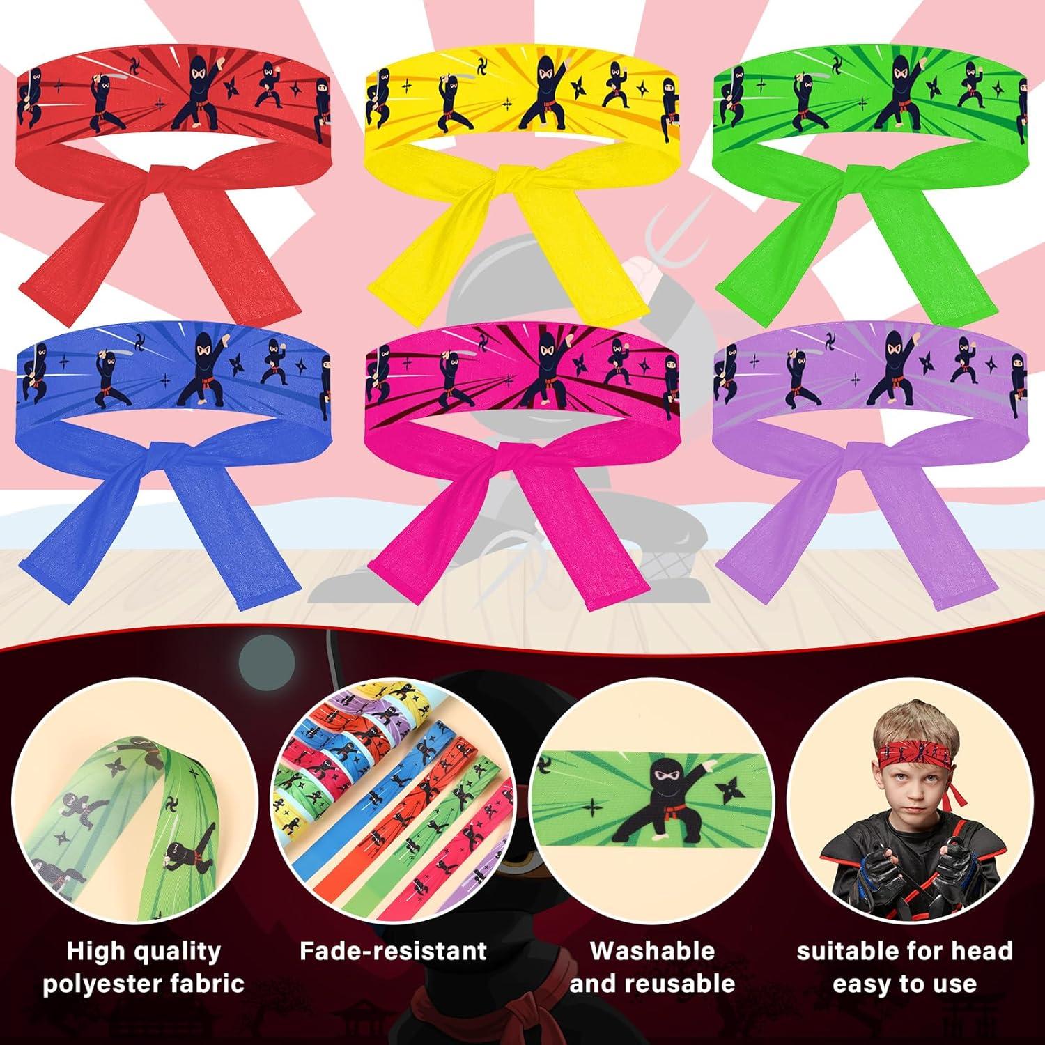 Diademas de Karate ZOIIWA 48 Piezas Ajustables para Fiesta