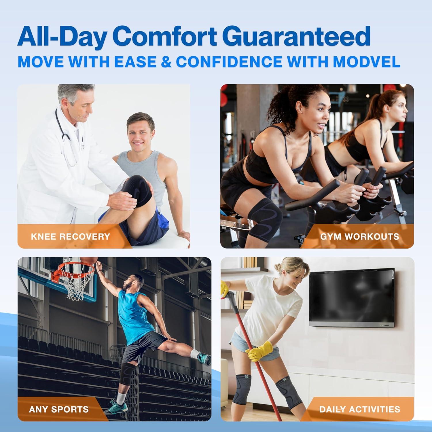 Rodillera de Compresión Modvel para Alivio de Dolor - Unisex
