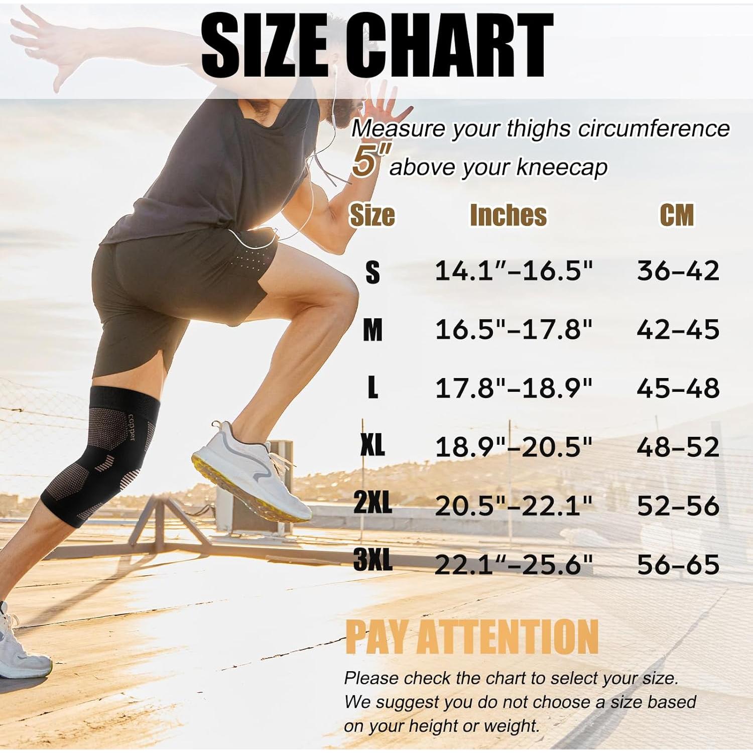 Faja de Rodilla de Cobre NEENCA XX-Grande Alivio Dolor Articular