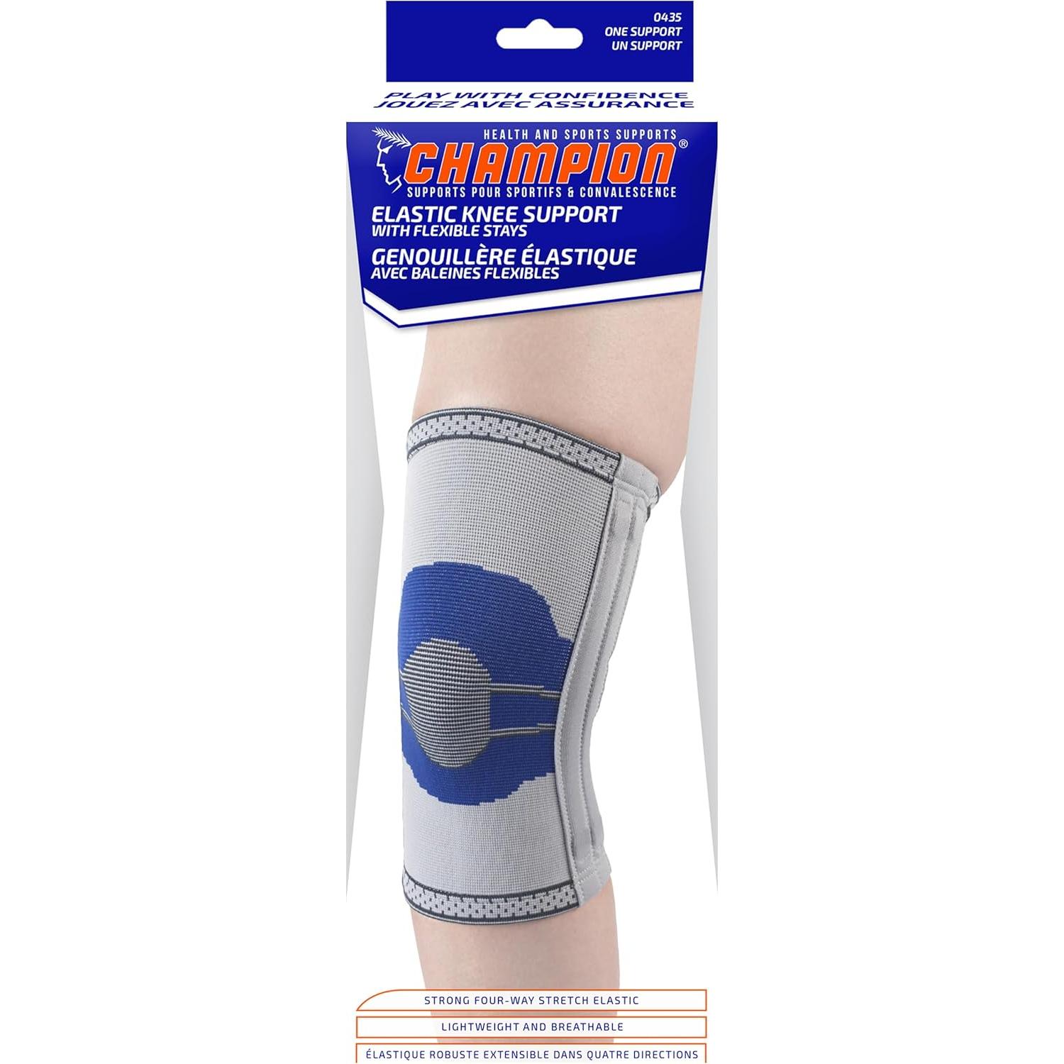 Soporte Elástico para Rodilla Champion 0435 Grande con Refuerzos