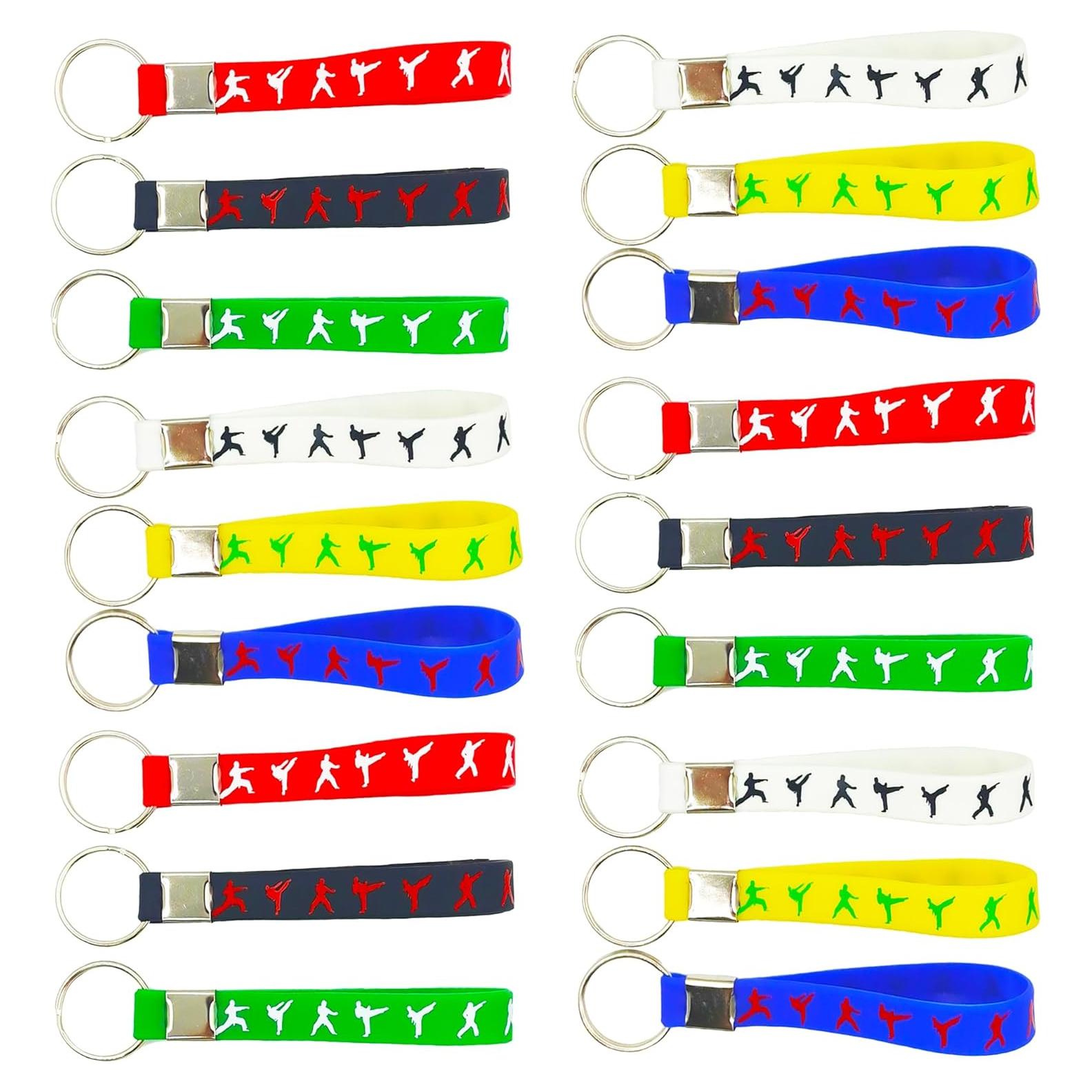 Llaveros de Silicona Taekwondo CupaPlay - 24 Piezas