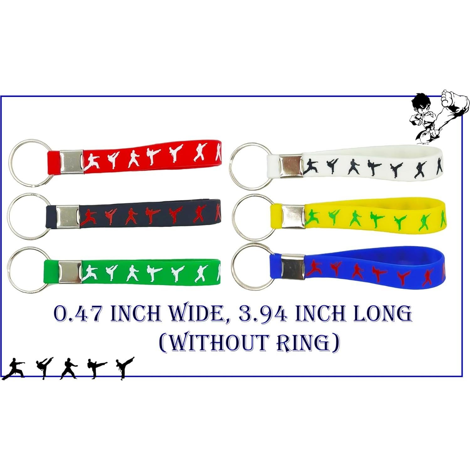 Llaveros de Silicona Taekwondo CupaPlay - 24 Piezas