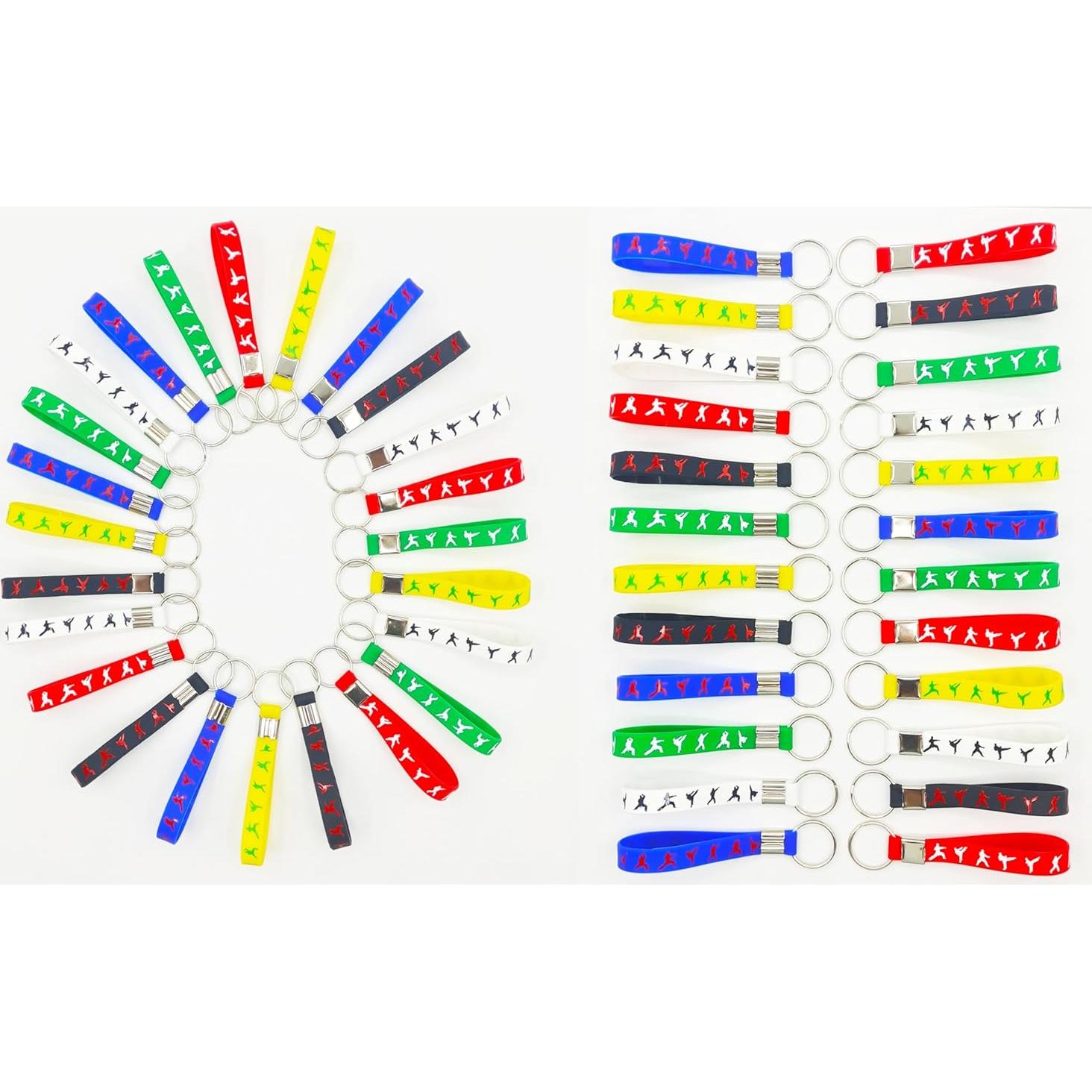Llaveros de Silicona Taekwondo CupaPlay - 24 Piezas
