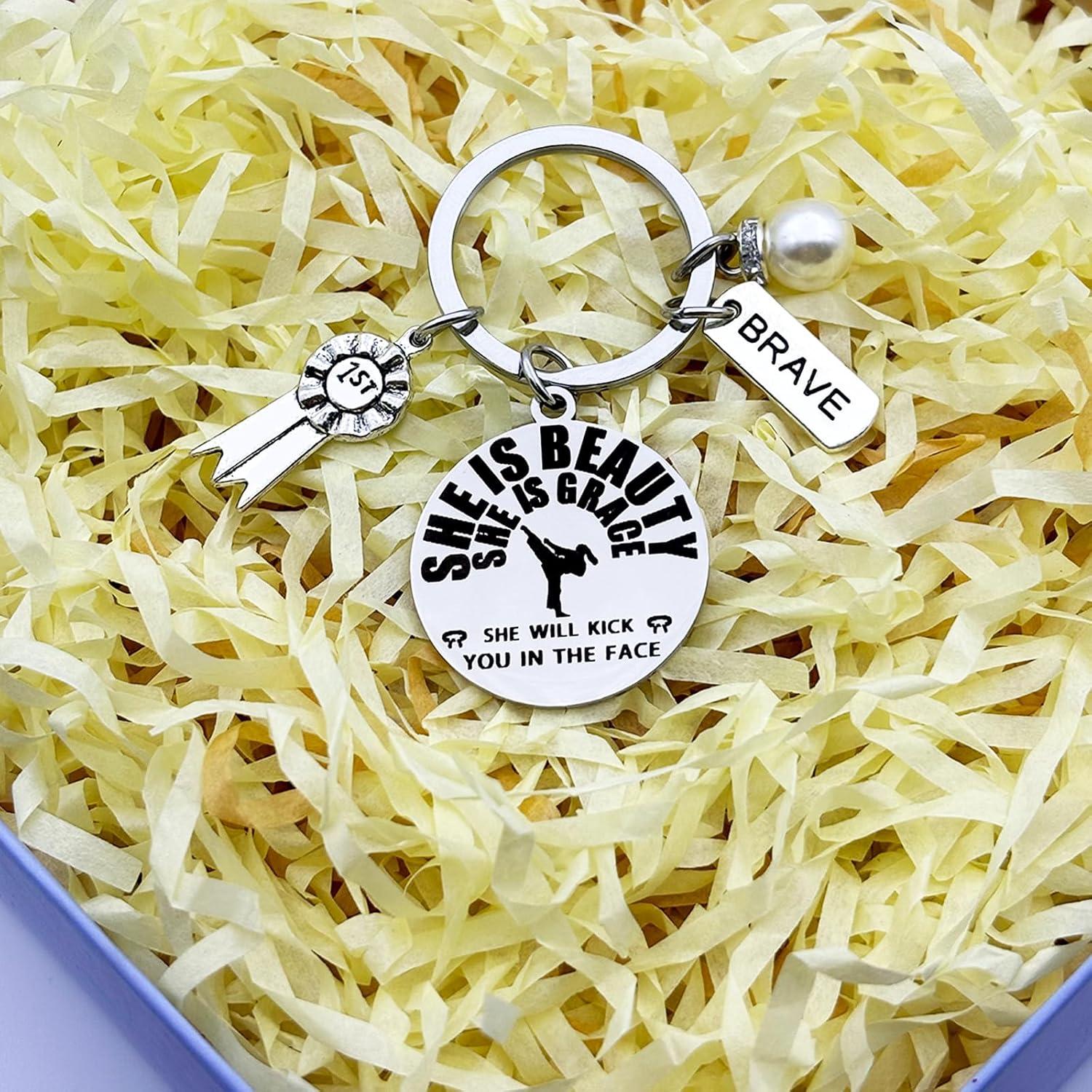 Llavero de Karate para Mujeres - Regalo Inspirador 3cm