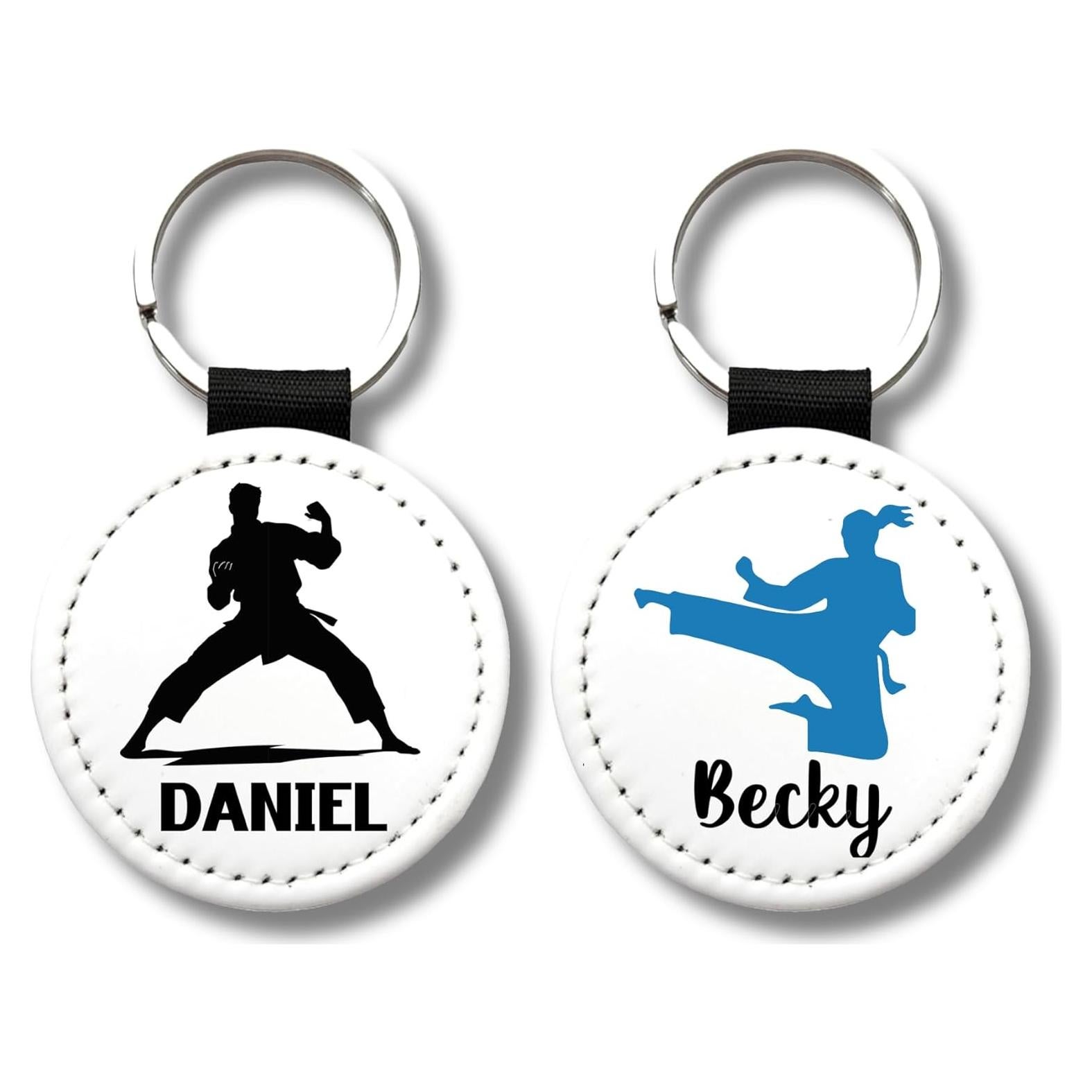 Llave Personalizada de Artes Marciales - Cuero PU 5x5 cm