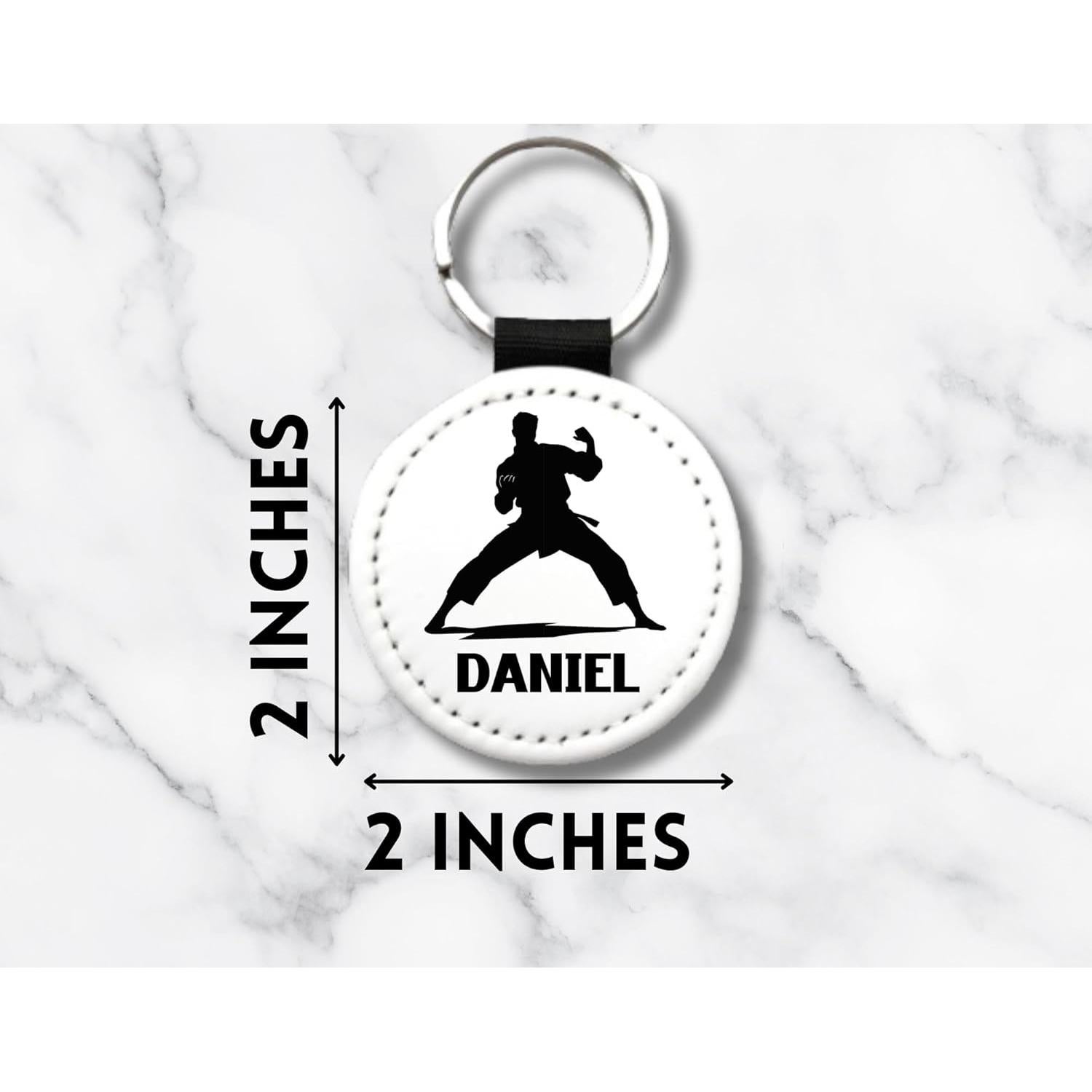 Llave Personalizada de Artes Marciales - Cuero PU 5x5 cm
