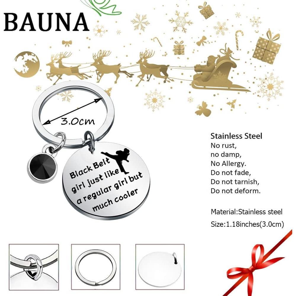 Llavero de Taekwondo BAUNA para Chicas - Cinturón Negro