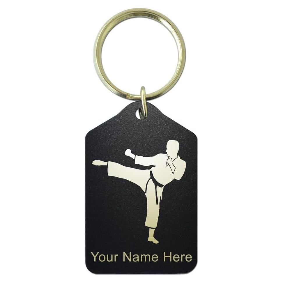 Llave Personalizada Hombre Karate SkunkWerkz - Metal Negro
