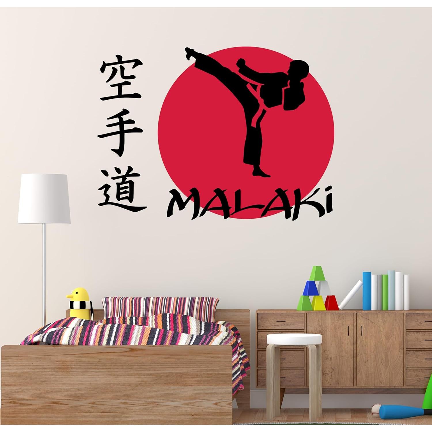 Calcomanía de Pared Karate Personalizada - Calcomanías Lindas