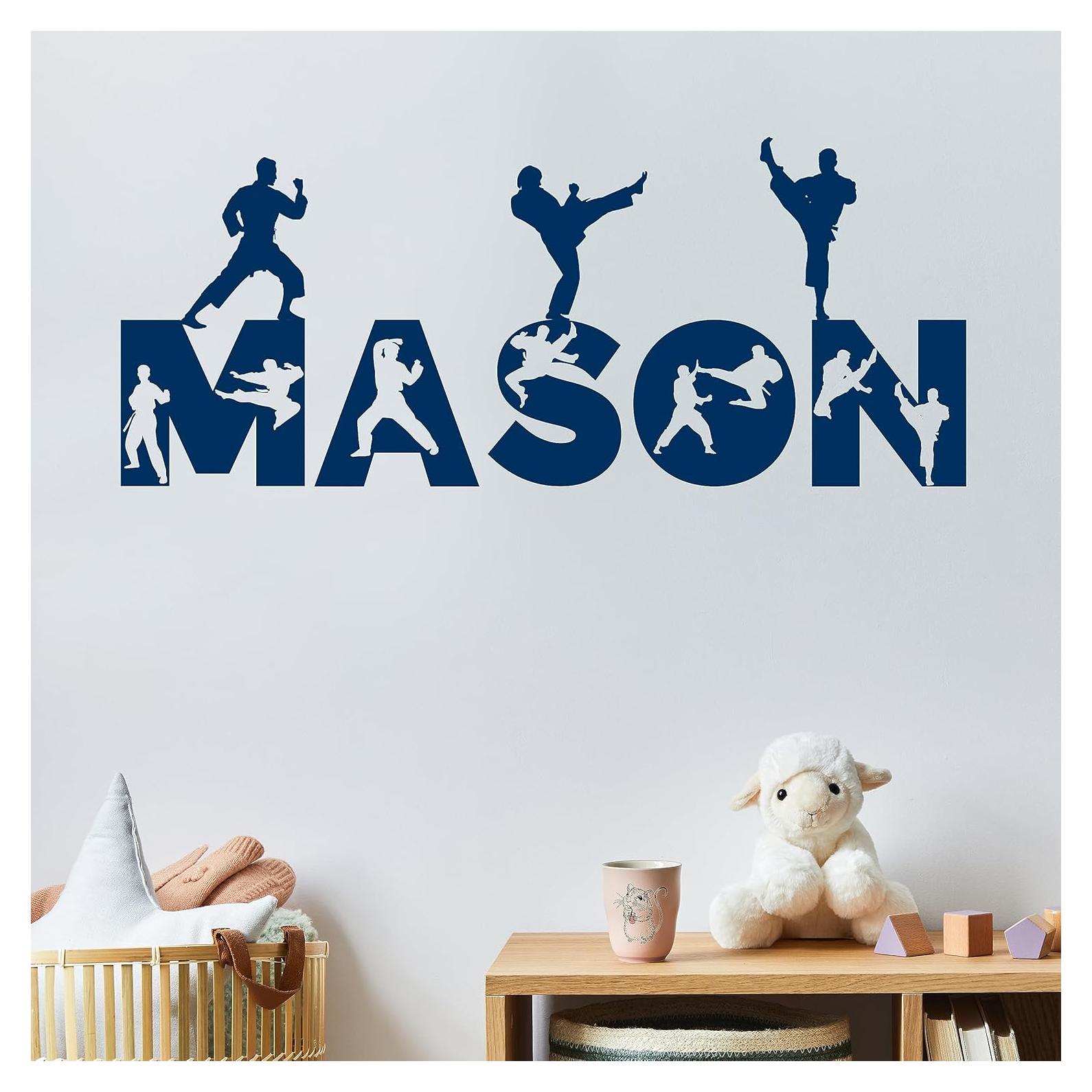 Calcomanía de Pared Personalizada Karate Megapolis - Decoración Infantil