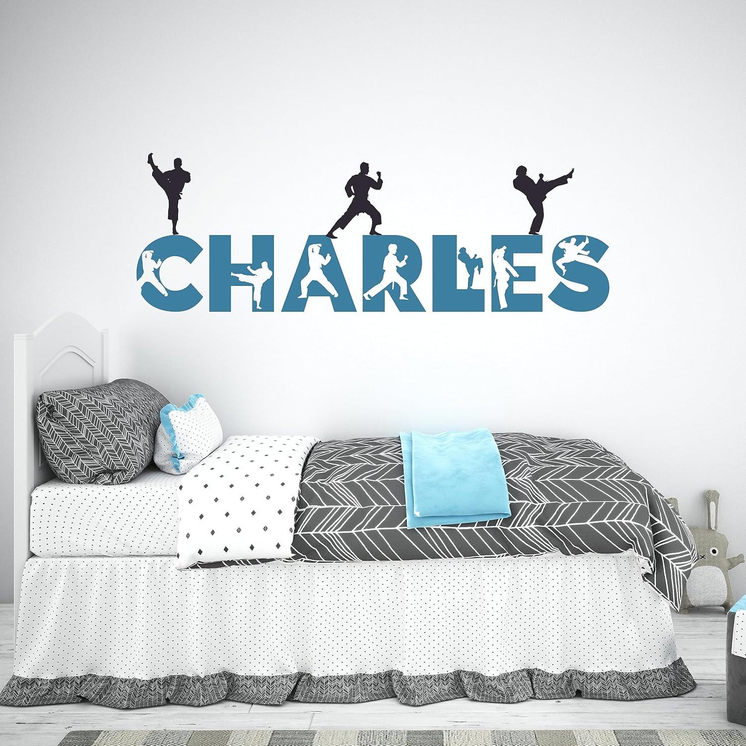 Calcomanía de Pared Personalizada Karate Megapolis - Decoración Infantil