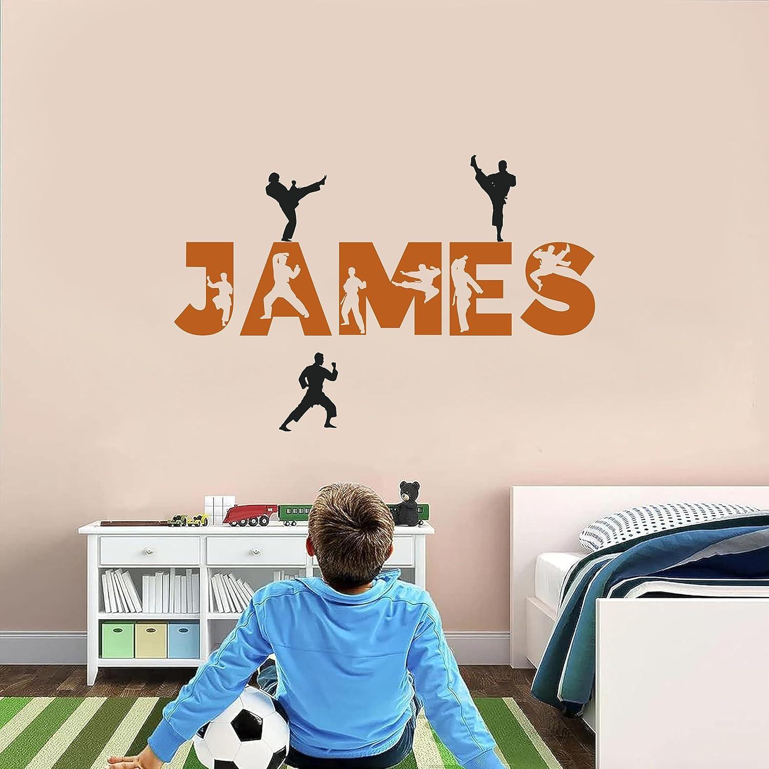 Calcomanía de Pared Personalizada Karate Megapolis - Decoración Infantil