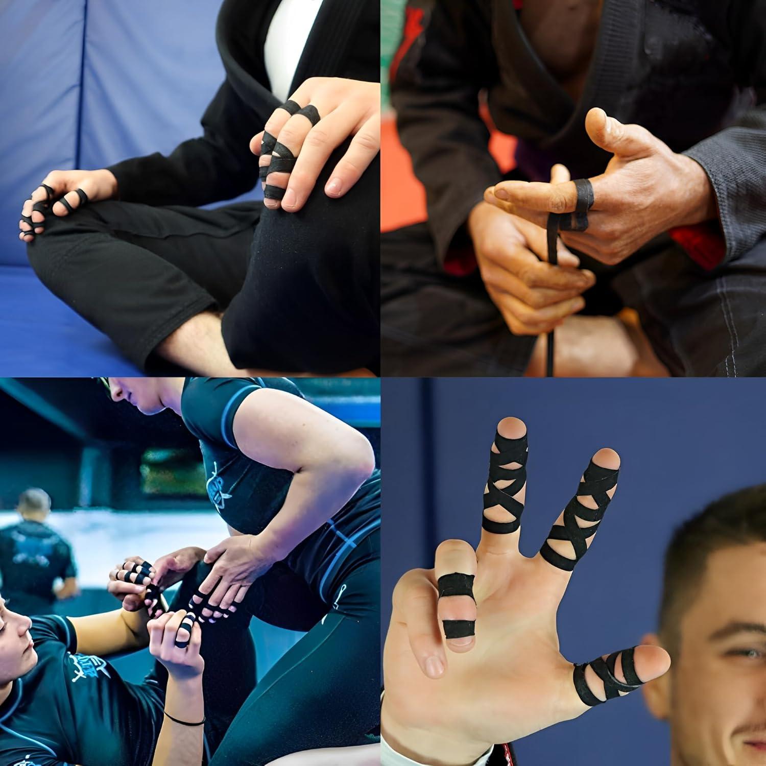 Cinta Deportiva REBEL X para Dedos BJJ 1.27 cm x 13.72 m - Negro