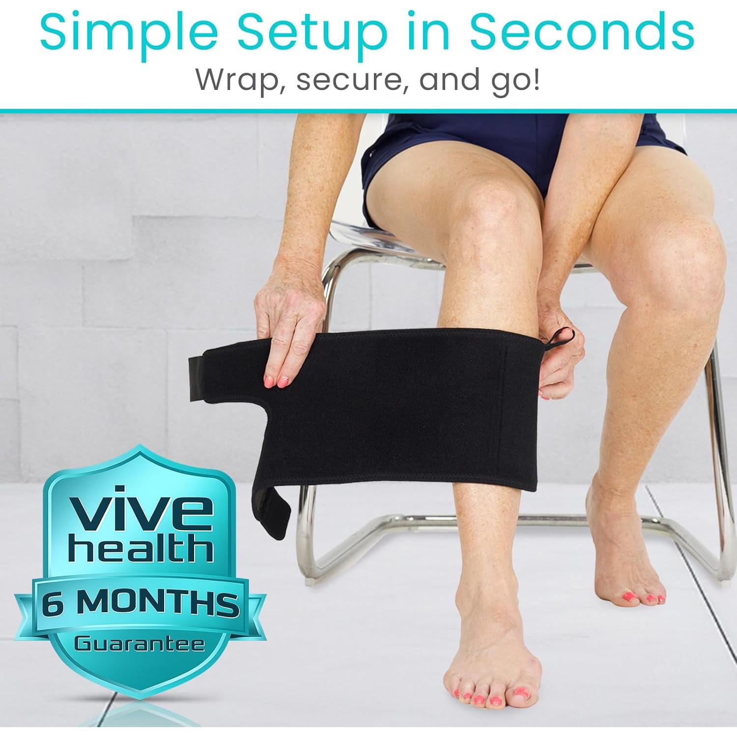 Vendaje de Compresión Vive para Espolones - Soporte Ajustable Negro