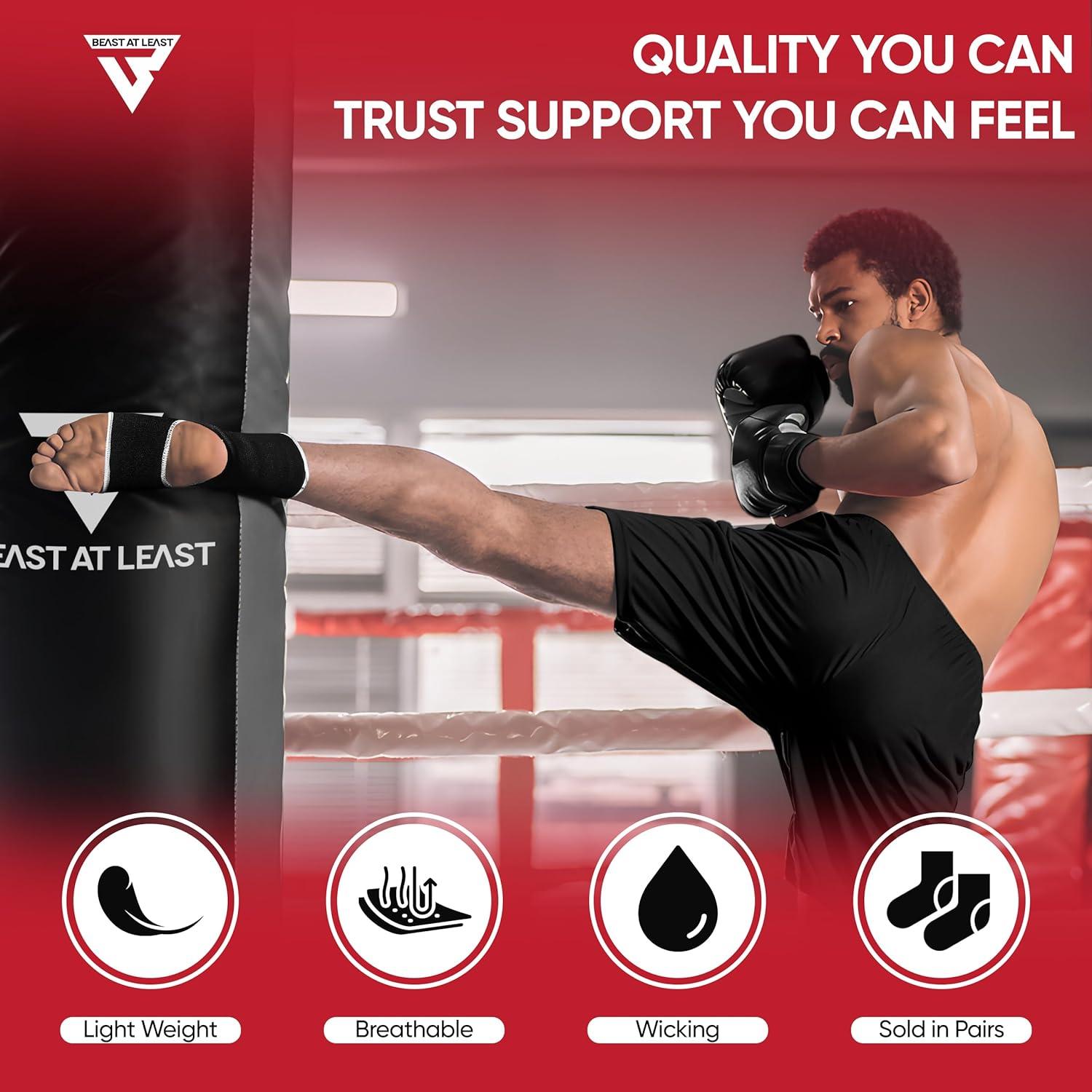 Venda de Tobillo Beast AT Least para MMA y Boxeo - S/M Blanco