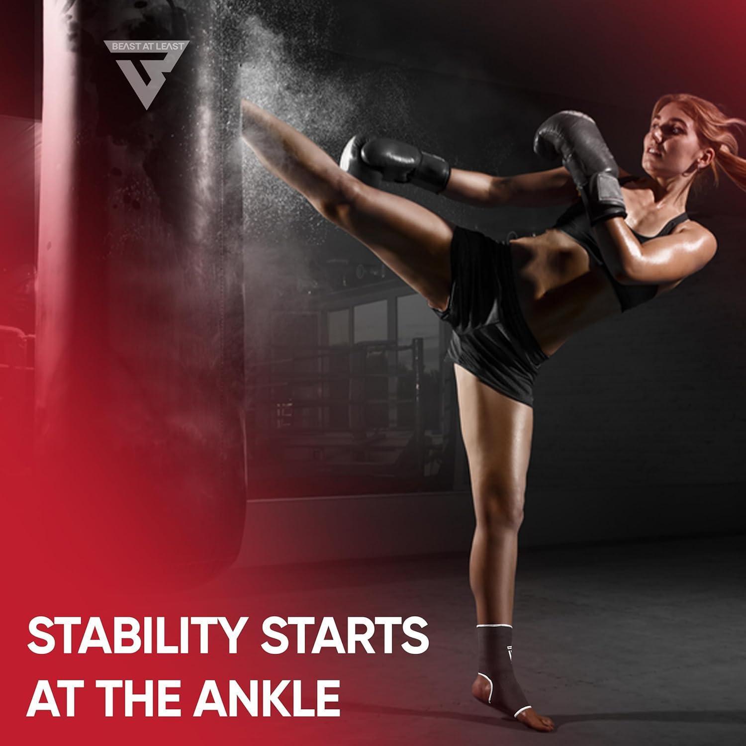 Venda de Tobillo Beast AT Least para MMA y Boxeo - S/M Blanco