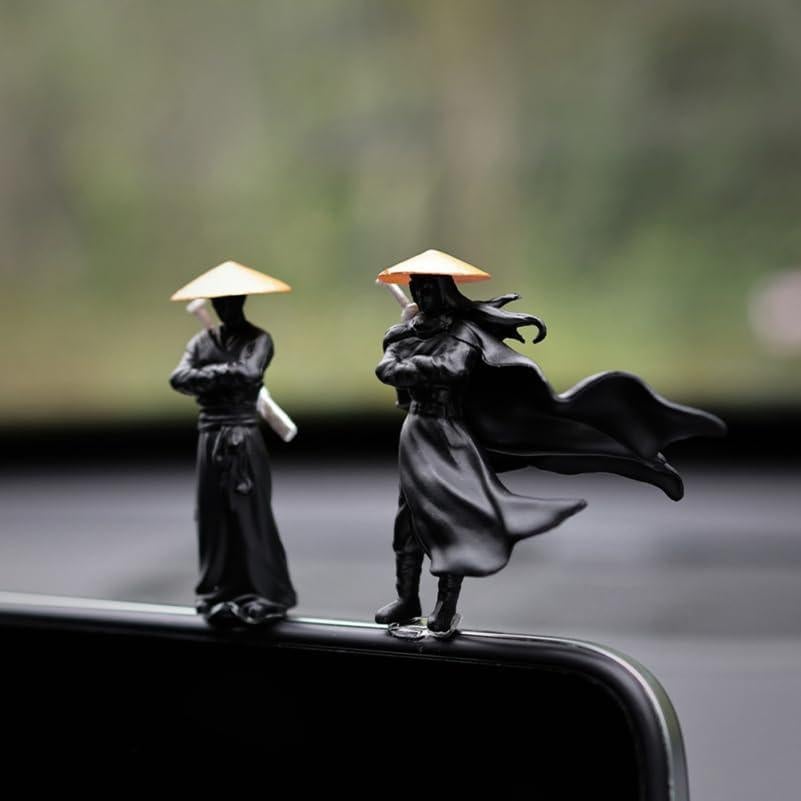 Mini Figuras Guerreros Chinos - 4 Pcs Decoración Jardín Bonsái