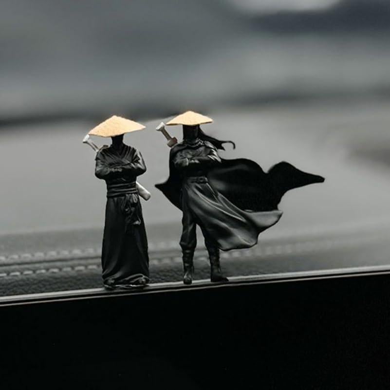 Mini Figuras Guerreros Chinos - 4 Pcs Decoración Jardín Bonsái