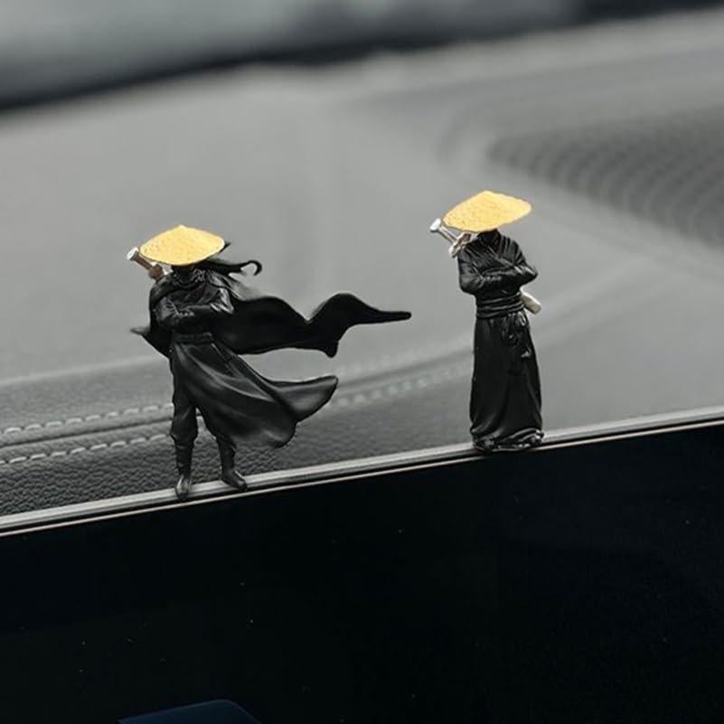 Mini Figuras Guerreros Chinos - 4 Pcs Decoración Jardín Bonsái