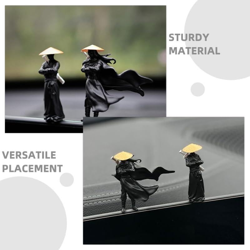 Mini Figuras Guerreros Chinos - 4 Pcs Decoración Jardín Bonsái