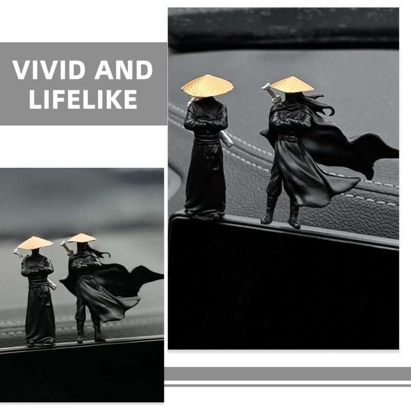 Mini Figuras Guerreros Chinos - 4 Pcs Decoración Jardín Bonsái