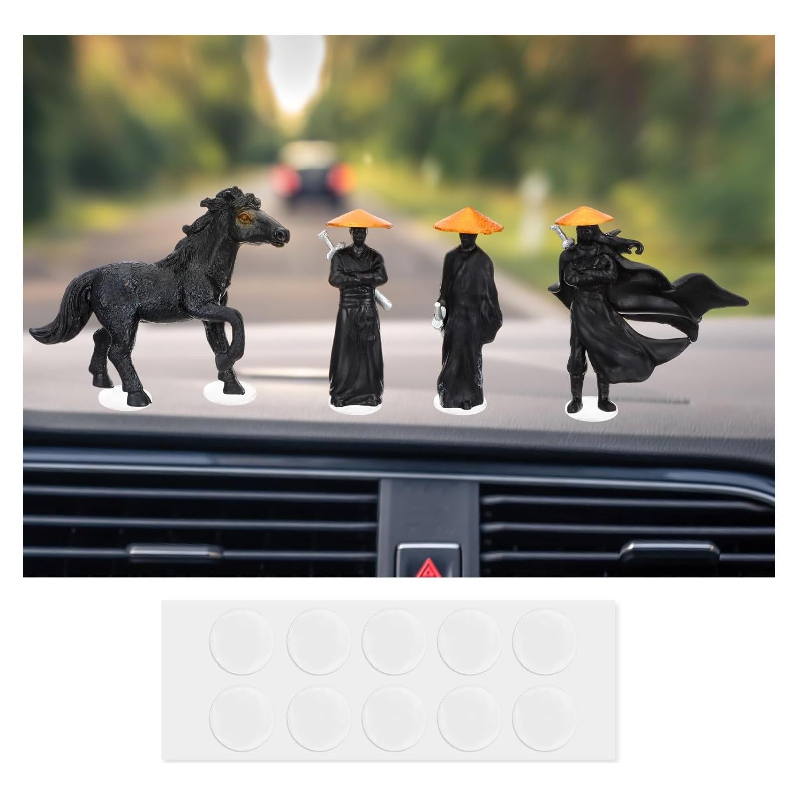 Conjunto 4 Figuras Guerreros Chinos en Resina 5cm - Decoración