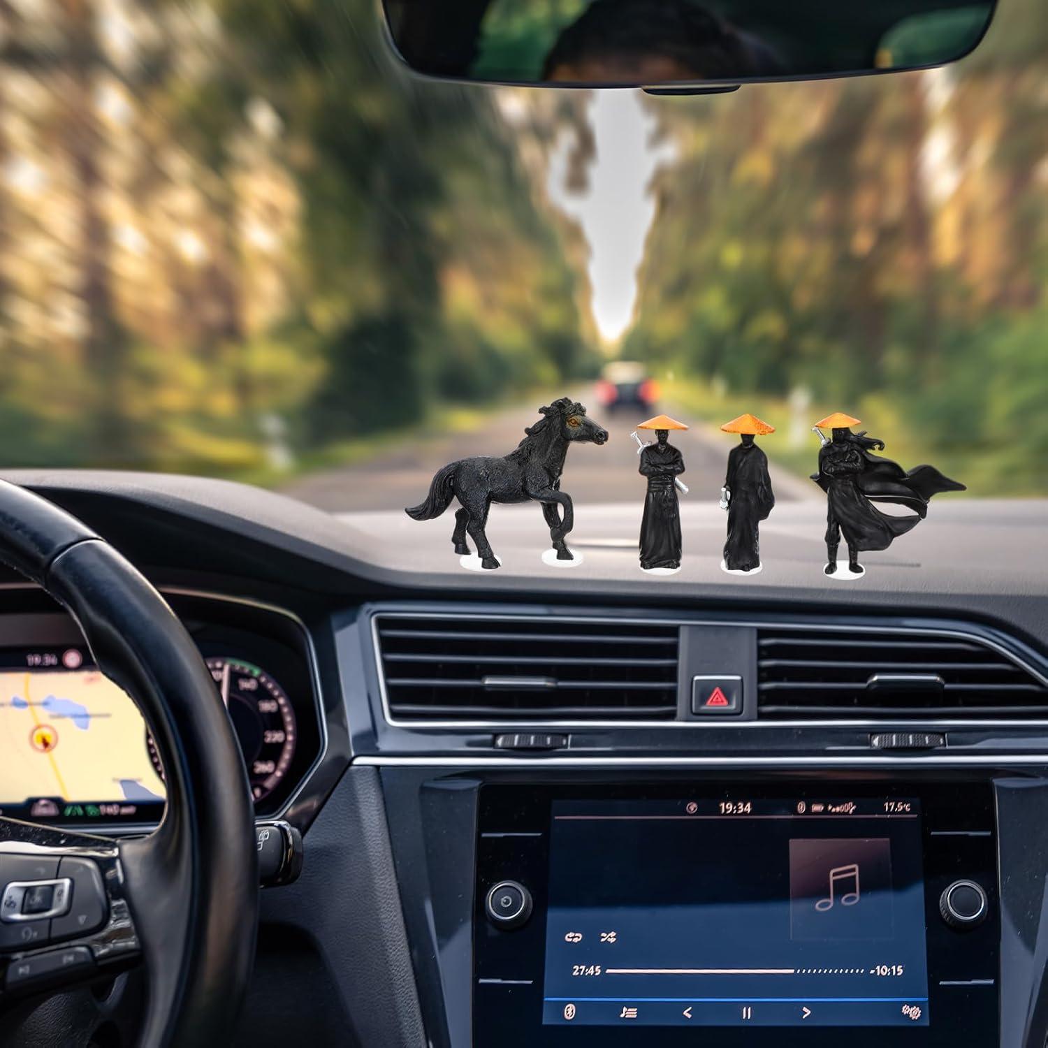 Conjunto 4 Figuras Guerreros Chinos en Resina 5cm - Decoración