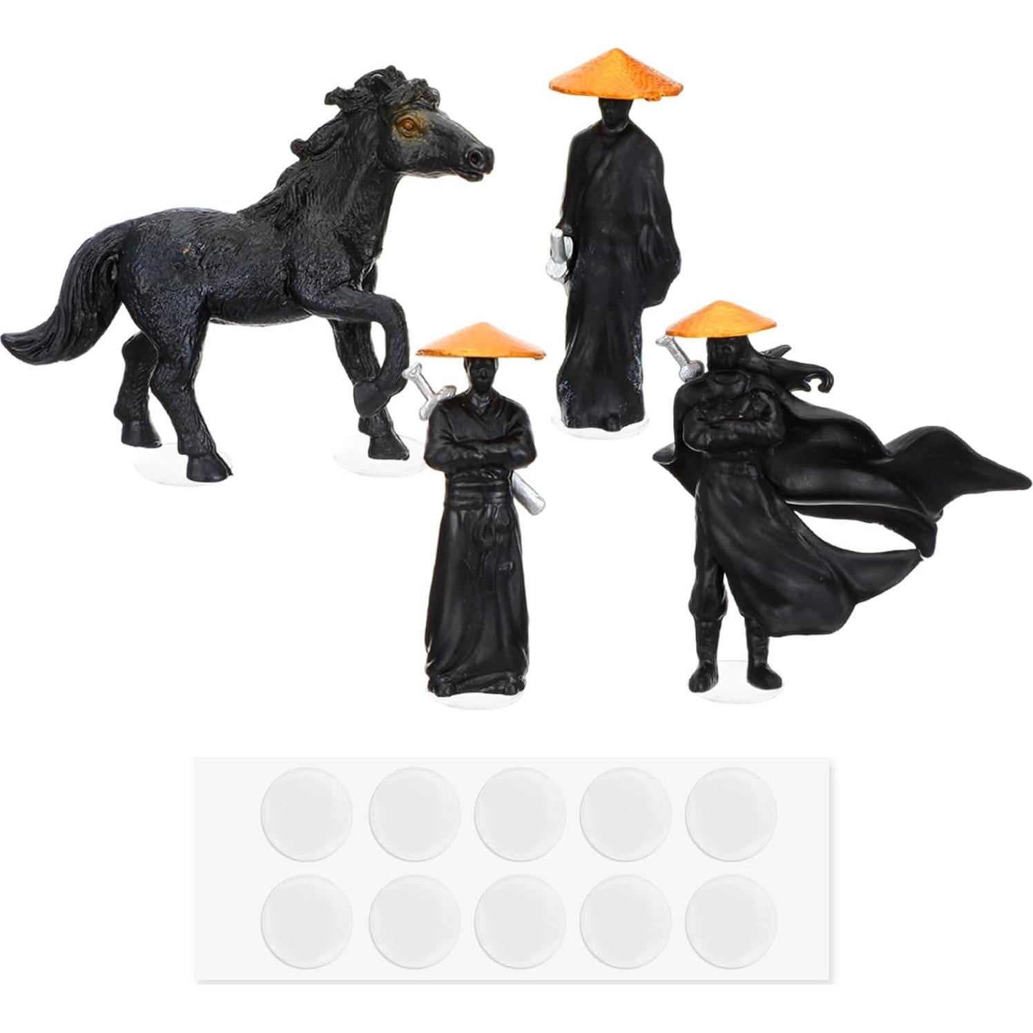 Conjunto 4 Figuras Guerreros Chinos en Resina 5cm - Decoración