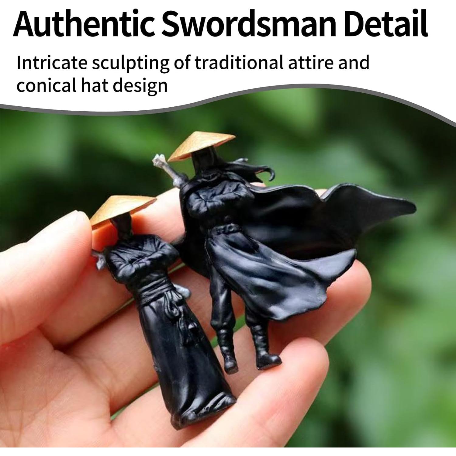 4 Figuras Samurai Miniatura YAFIYGI Decoración de Tablero