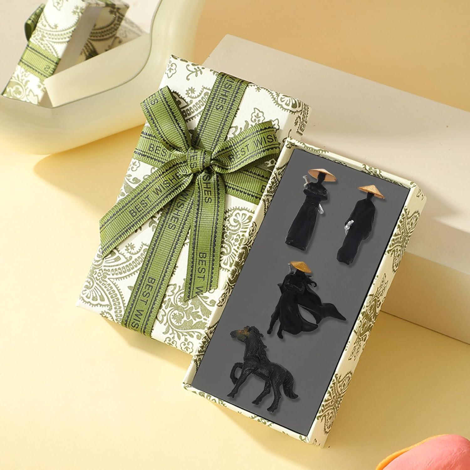 4 Figuras Samurai Miniatura YAFIYGI Decoración de Tablero