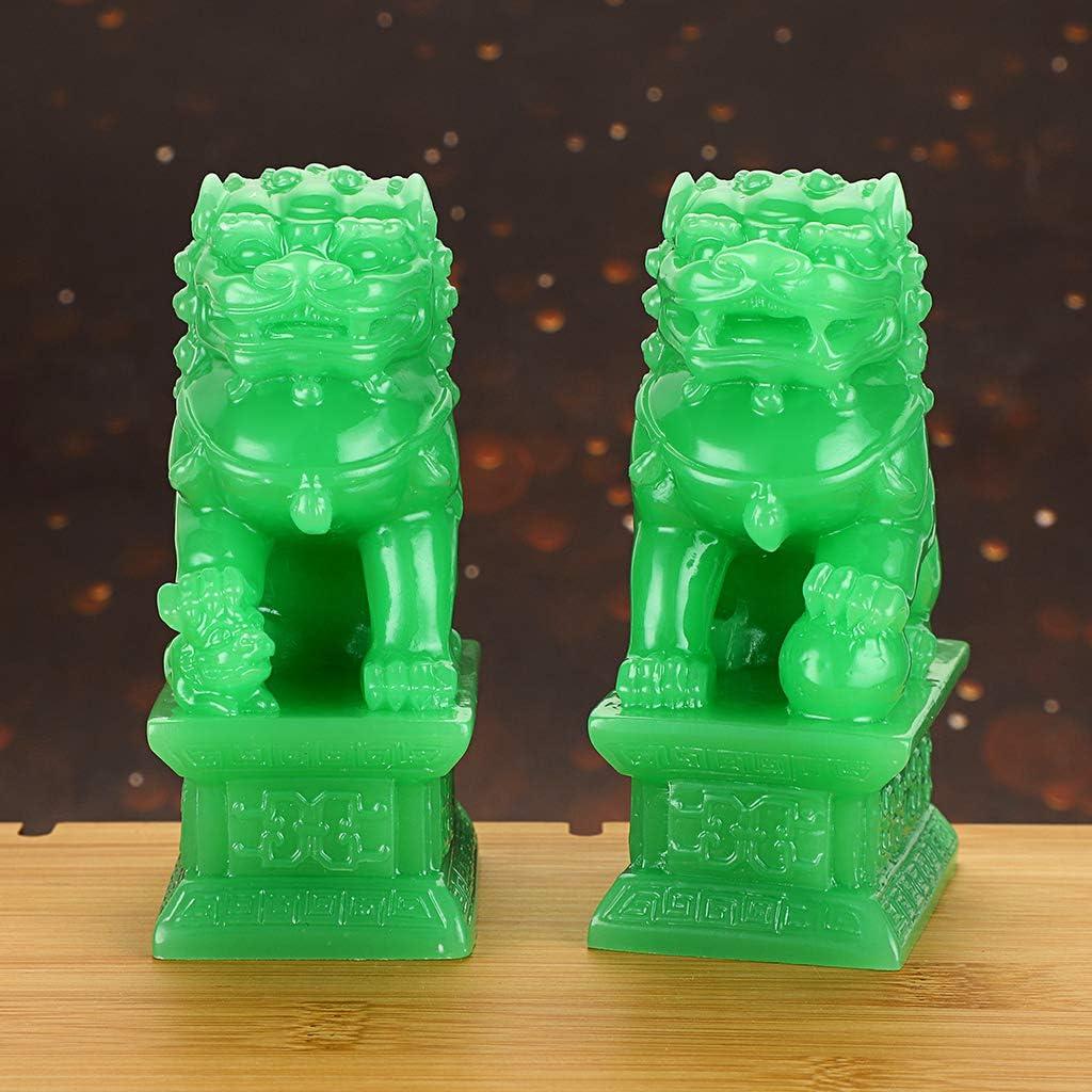 Estatuas de Leones Guardianes Fu Foo MDLUU - Feng Shui 5.8x3.8x10.7cm