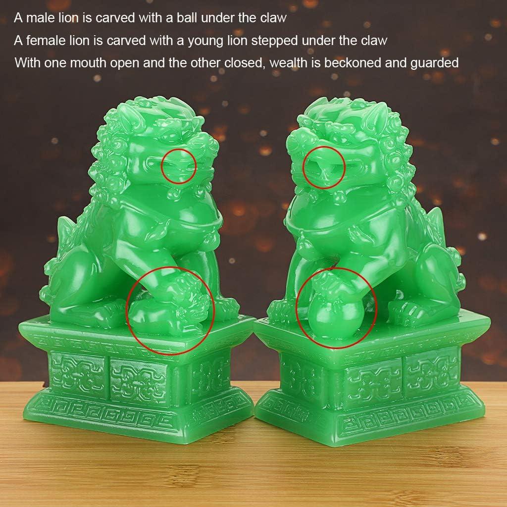 Estatuas de Leones Guardianes Fu Foo MDLUU - Feng Shui 5.8x3.8x10.7cm