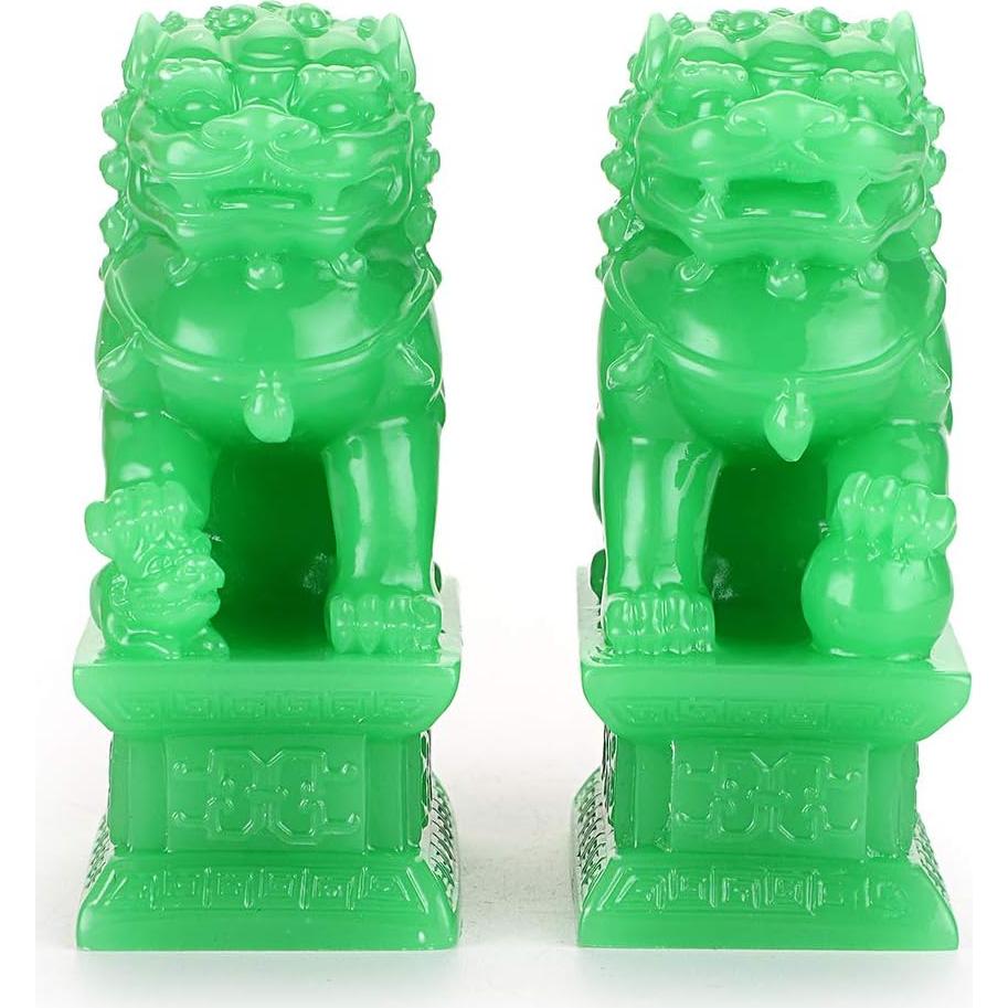 Estatuas de Leones Guardianes Fu Foo MDLUU - Feng Shui 5.8x3.8x10.7cm